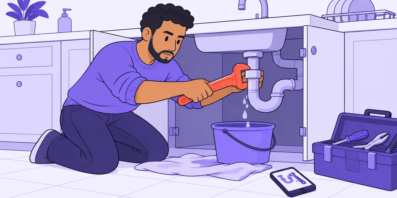 A scene showing “deal with” meaning “handle a problem”.