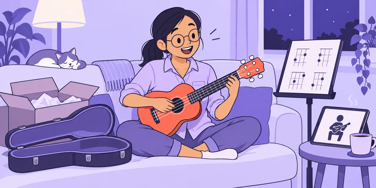 A scene showing “get into” meaning “start to like a hobby”.