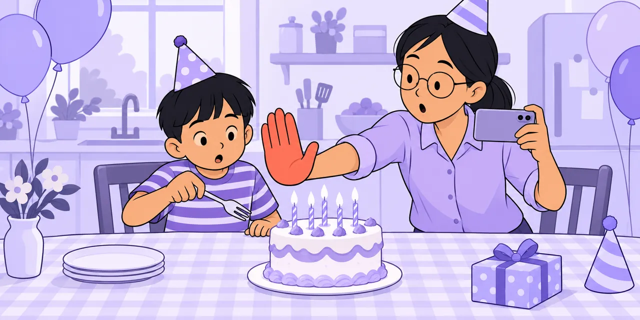 A scene showing “hold on” meaning “wait, don't go yet”.