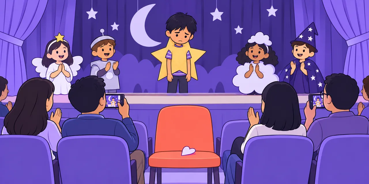 A scene showing “let down” meaning “disappoint someone”.