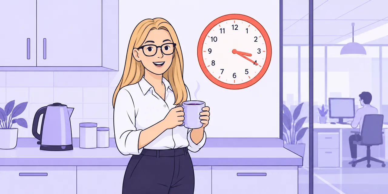 By the kettle in your office