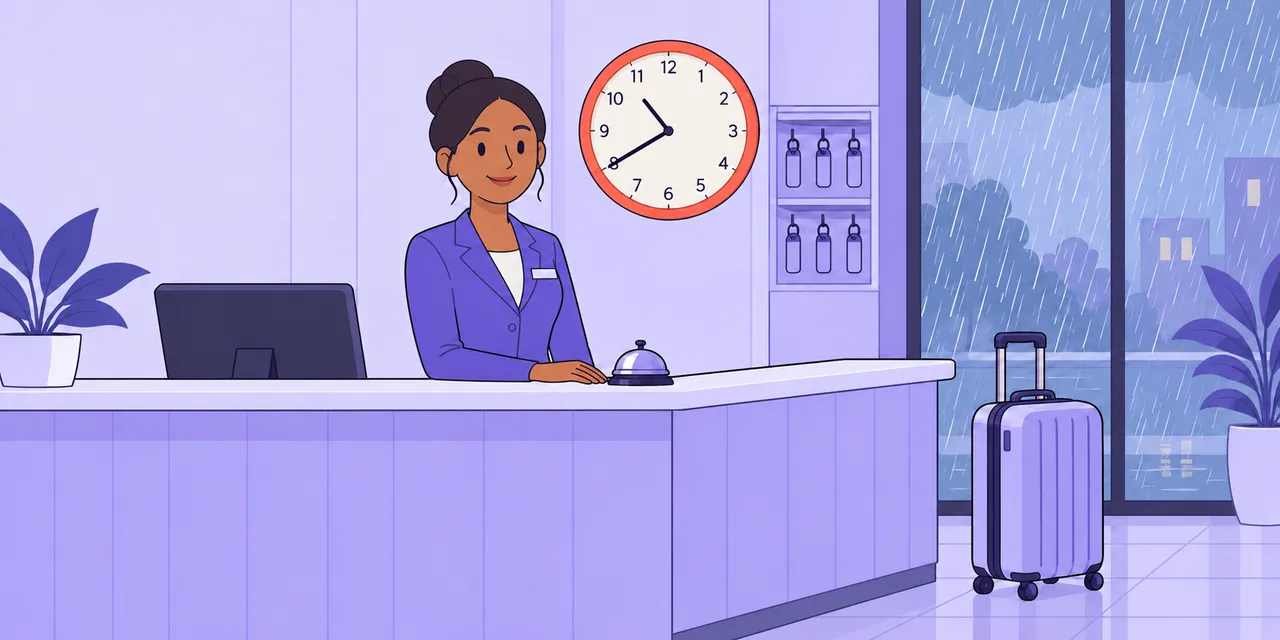 The front desk of your hotel