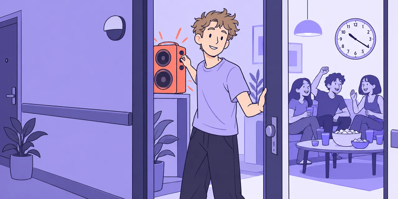 Outside your neighbour's flat